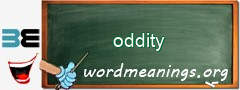 WordMeaning blackboard for oddity